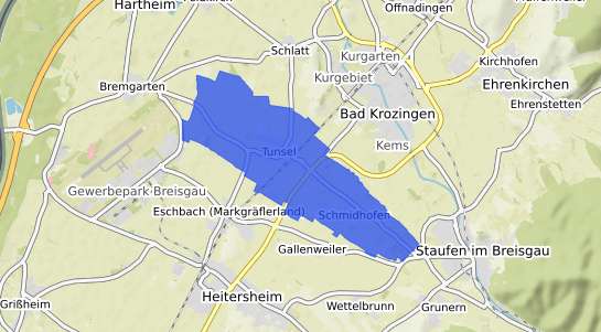 Bodenrichtwertkarte Bad Krozingen Tunsel